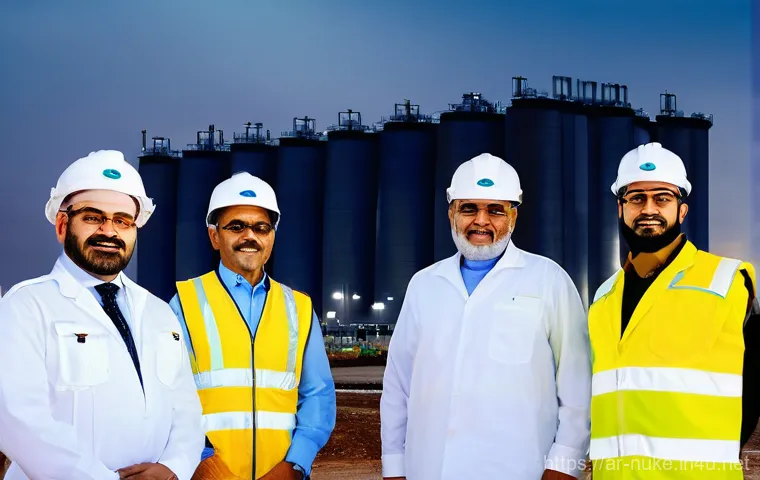 원자력 발전소 근무 환경 리뷰 - **"Robots and Human Oversight in Precision Maintenance"**: A sleek, advanced robotic arm with multip...