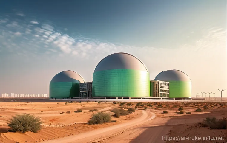 원자력 발전과 방사선 관리 방법 - **Prompt 1: "A vibrant, panoramic view of a state-of-the-art nuclear power plant nestled harmoniousl...