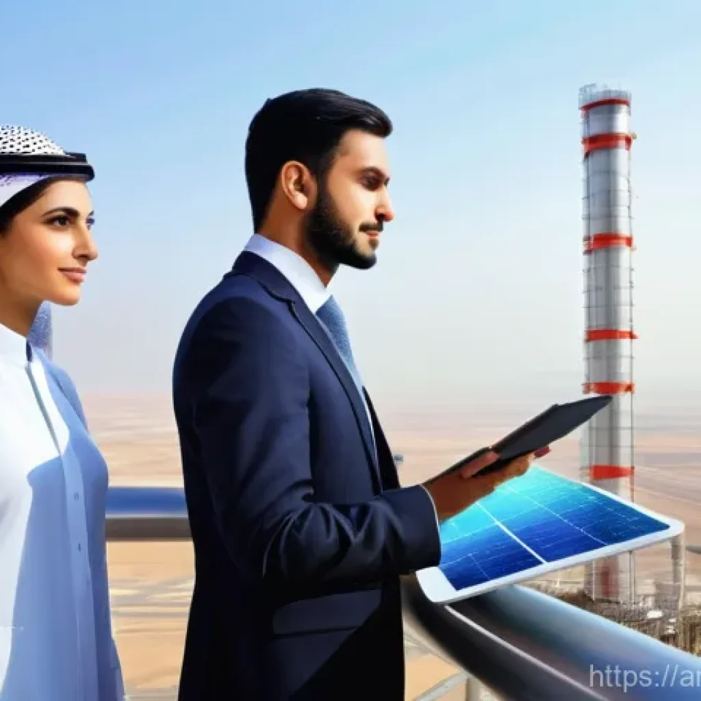 원자력 엔지니어 초보를 위한 가이드 - **Prompt: "A diverse group of young Arab nuclear engineers, both male and female, in their late 20s ...