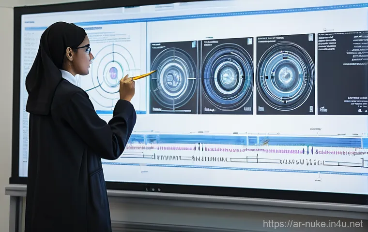 원자력 엔지니어 초보를 위한 가이드 - **Prompt: "A diverse group of young Arab nuclear engineers, both male and female, in their late 20s ...